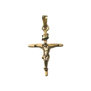 Delicate Gold Crucifix Necklace Charm